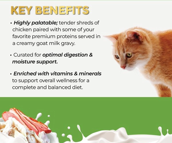Fussie Cat Chicken with Duck in Goat Milk Gravy Shredded Canned Cat Food