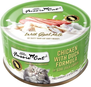 Fussie Cat Chicken with Duck in Goat Milk Gravy Shredded Canned Cat Food