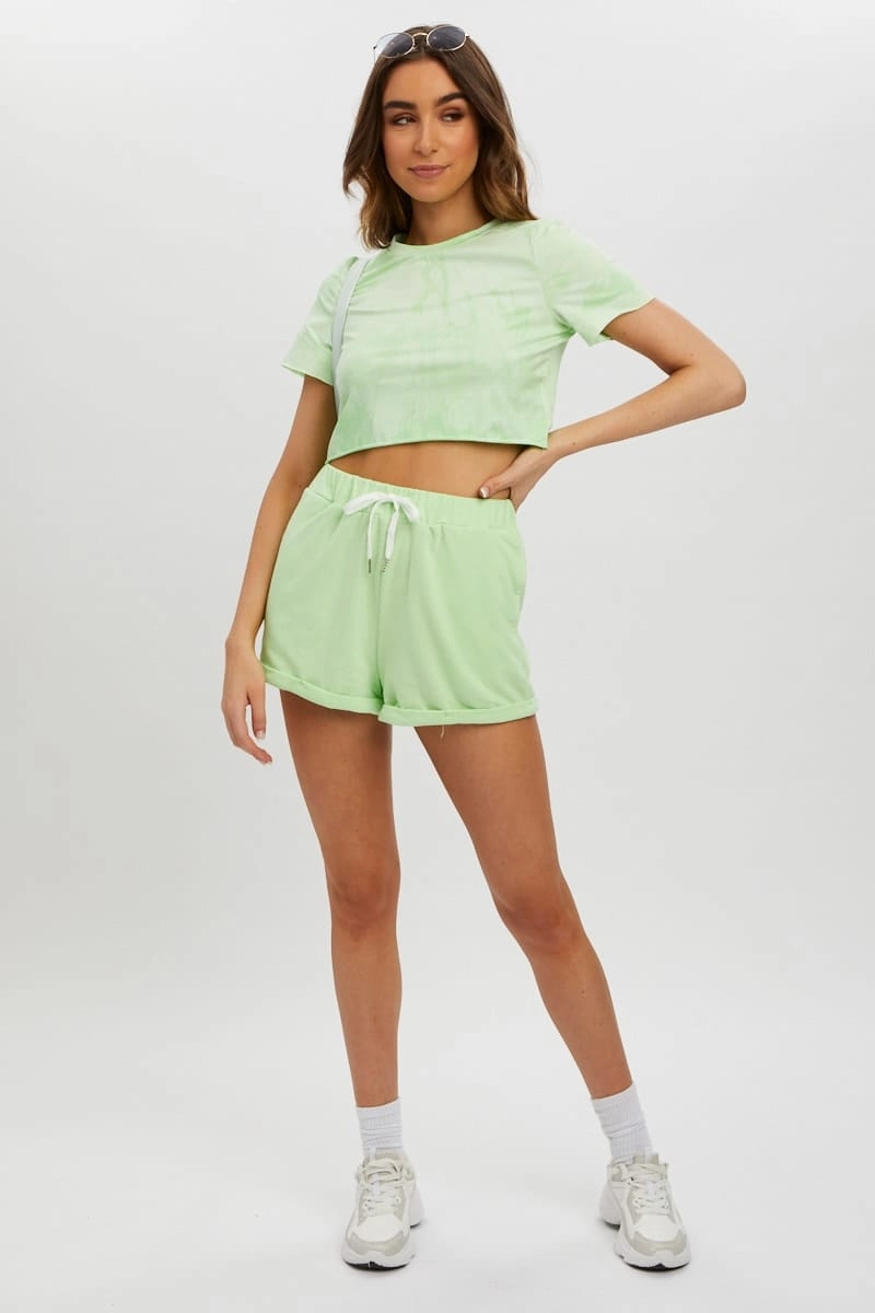 Green Sweat Lounge Short