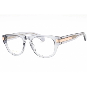 Gucci Men's Eyeglasses - Grey Full Rim Plastic Frame Transparent Lens | GG1519O 003