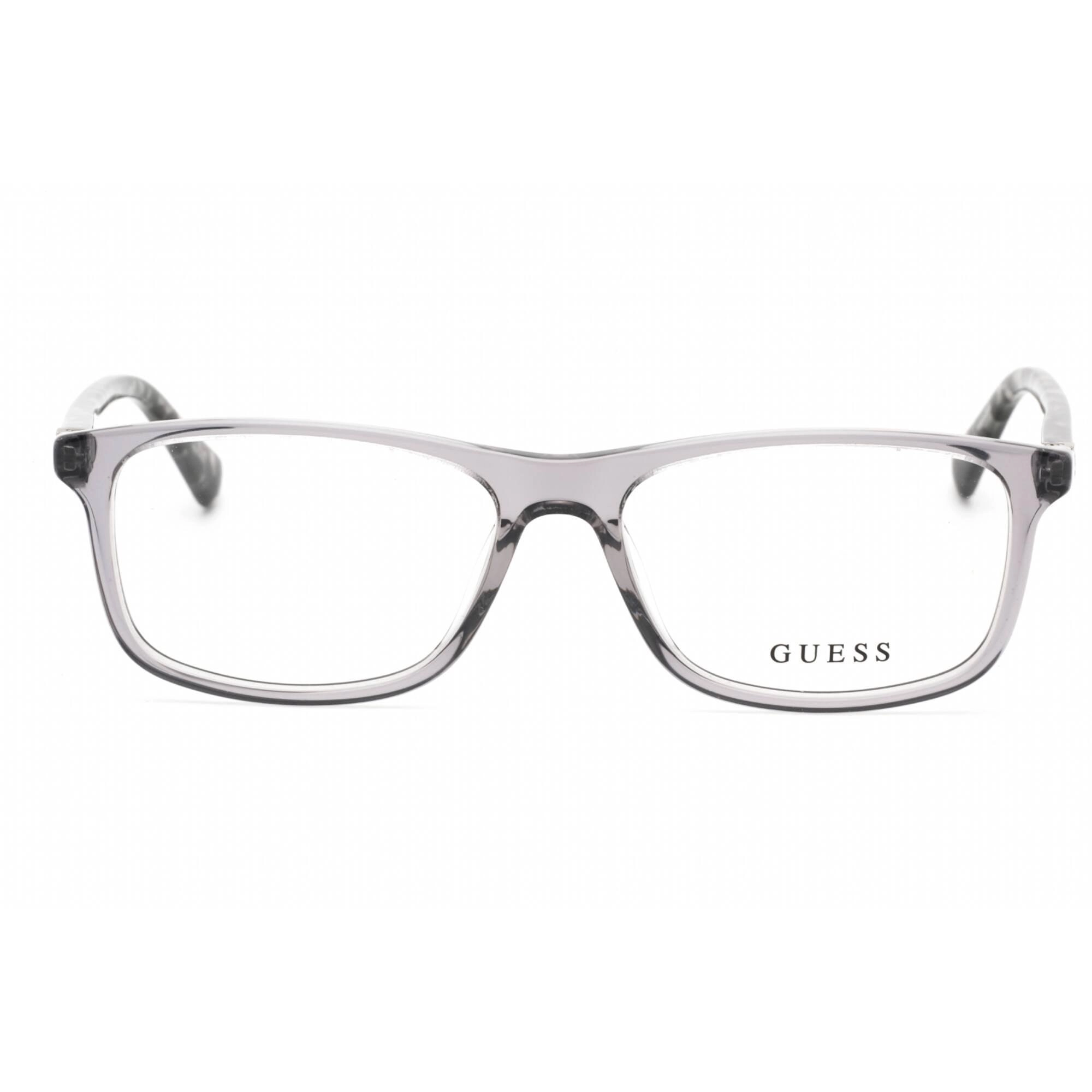 Guess Men's Eyeglasses - Grey/Other Plastic Rectangular Frame, 53 mm | GU50054 020