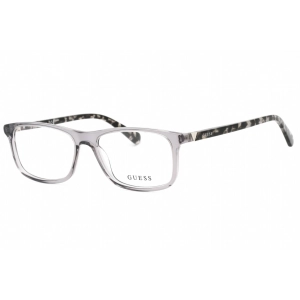 Guess Men's Eyeglasses - Grey/Other Plastic Rectangular Frame, 53 mm | GU50054 020