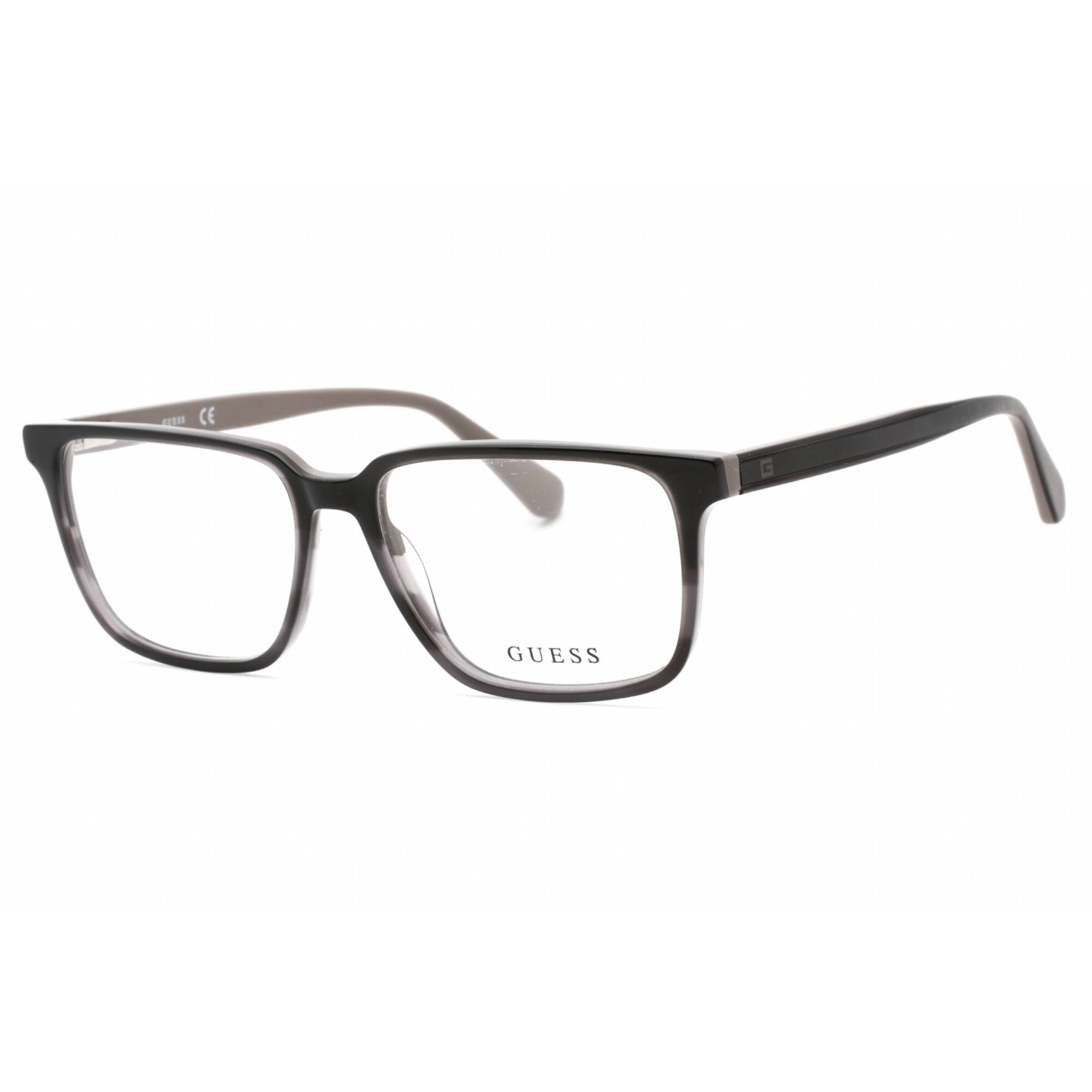 Guess Men's Eyeglasses - Matte Black Grey Plastic Square Full Rim Frame | GU50047 020