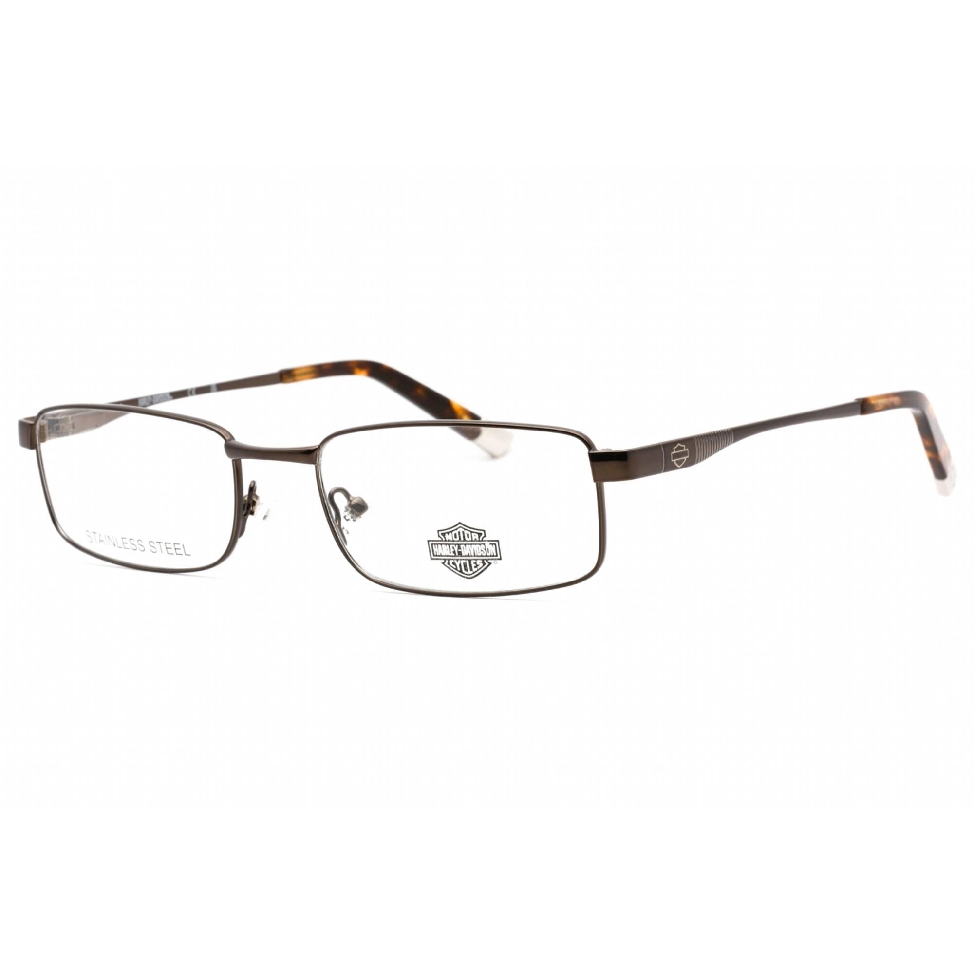 Harley Davidson Men's Eyeglasses - Clear Demo Lens Brown Metal Frame | HD0423 D96