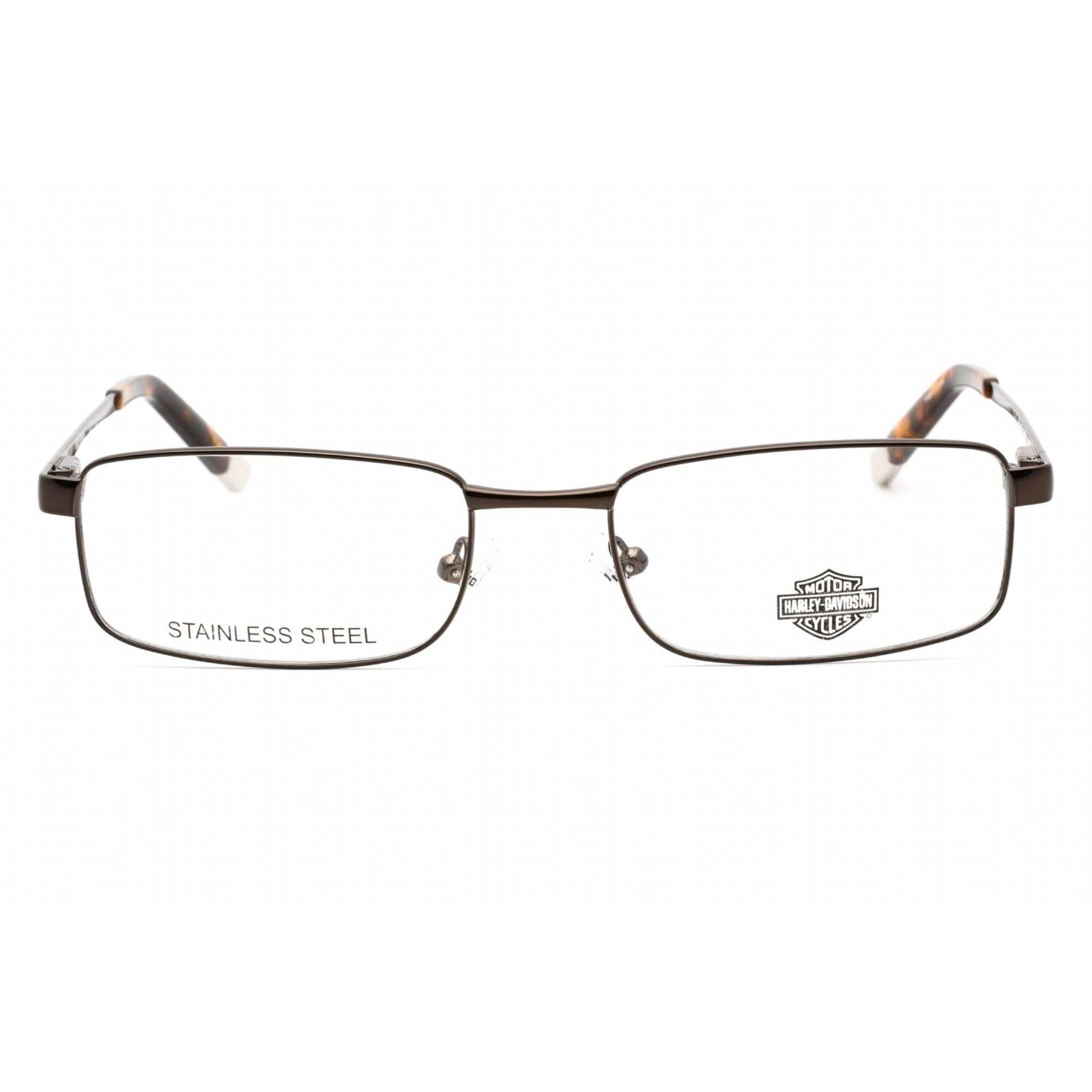 Harley Davidson Men's Eyeglasses - Clear Demo Lens Brown Metal Frame | HD0423 D96