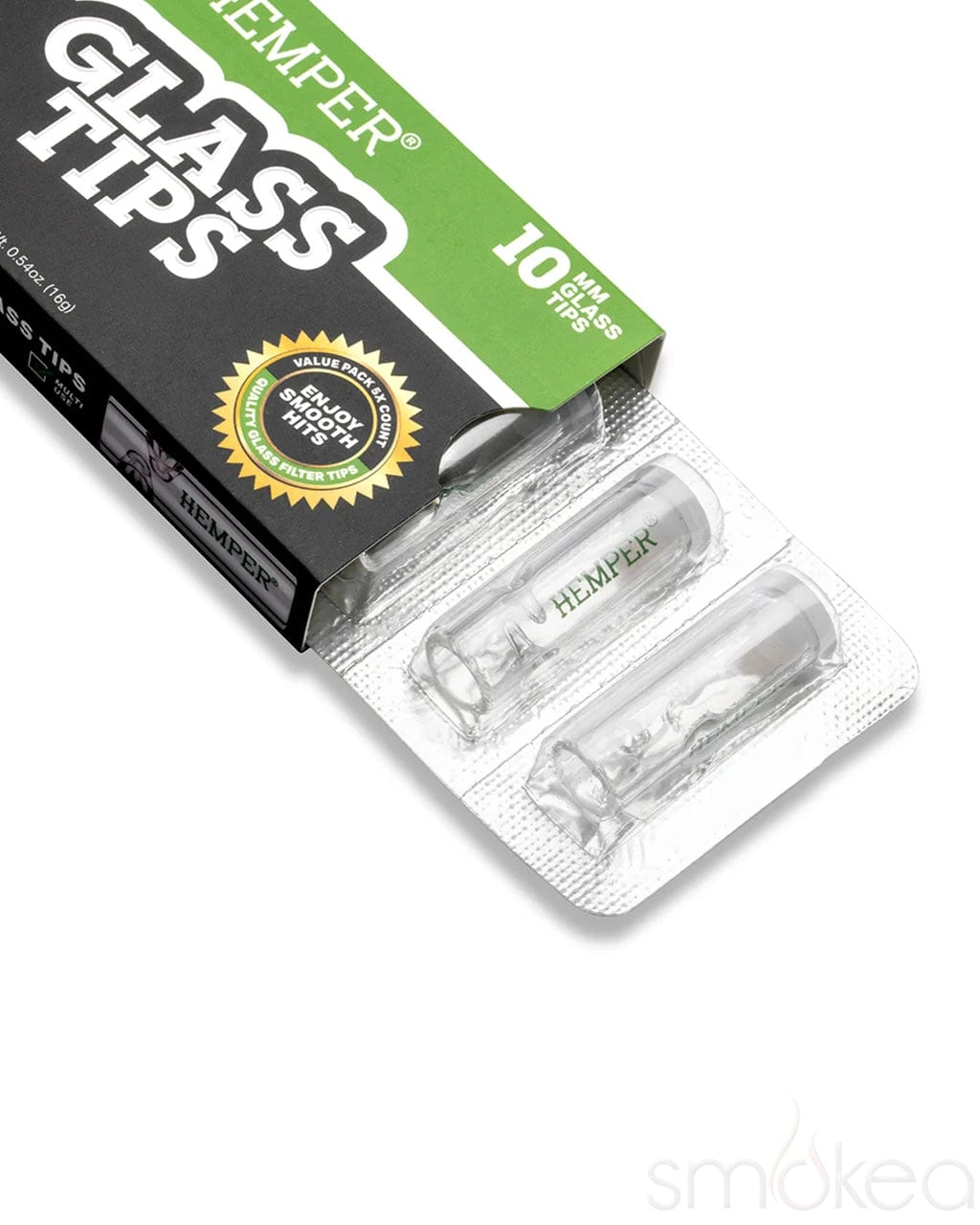 Hemper 10mm Glass Filter Tips (5-Pack)