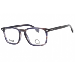 Hugo Boss Men's Eyeglasses - Blue Havana Square Full Rim Frame | BOSS 1368 0JBW 00