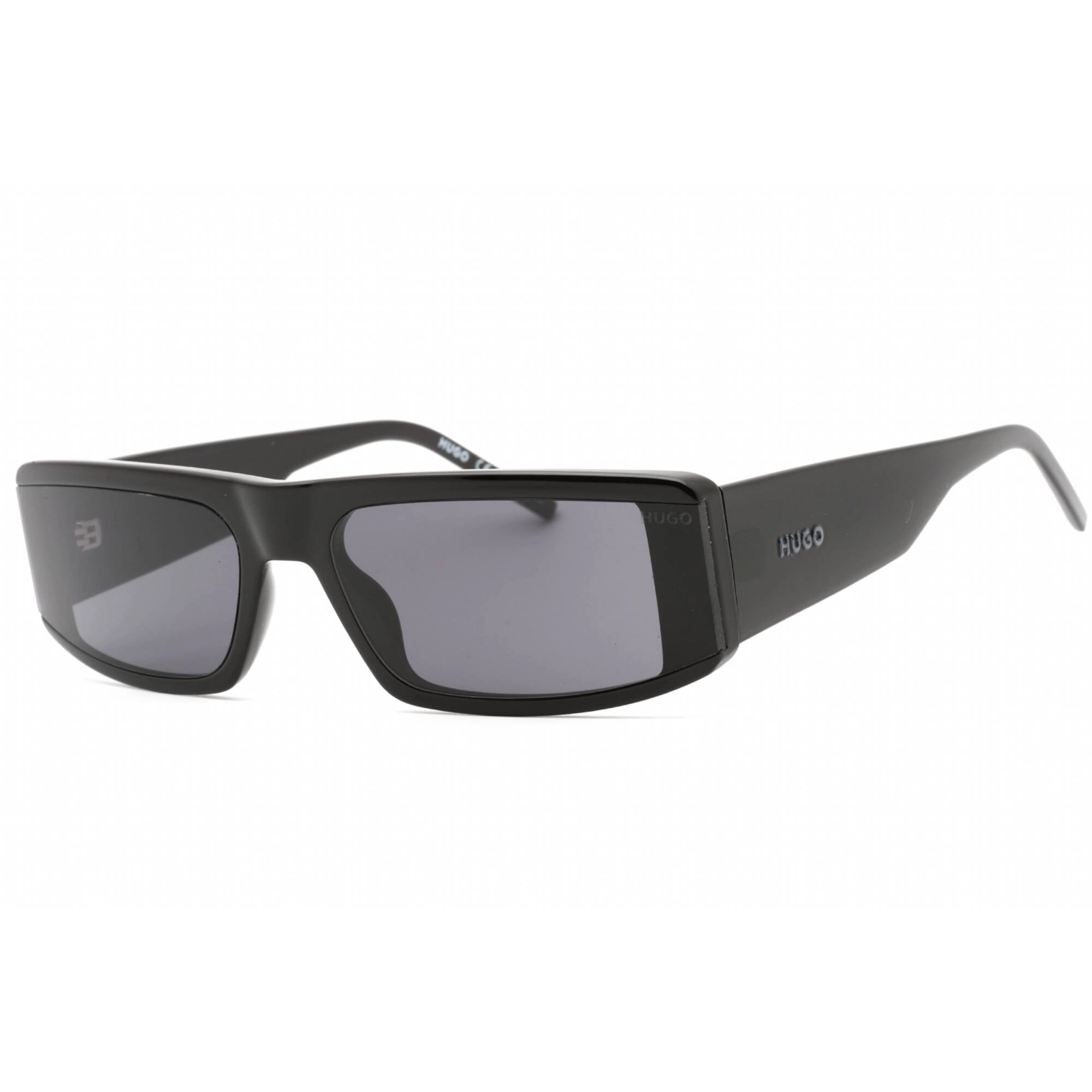 Hugo Men's Sunglasses - Black Plastic Rectangular Full Rim Frame | HG 1193/S 0807 IR