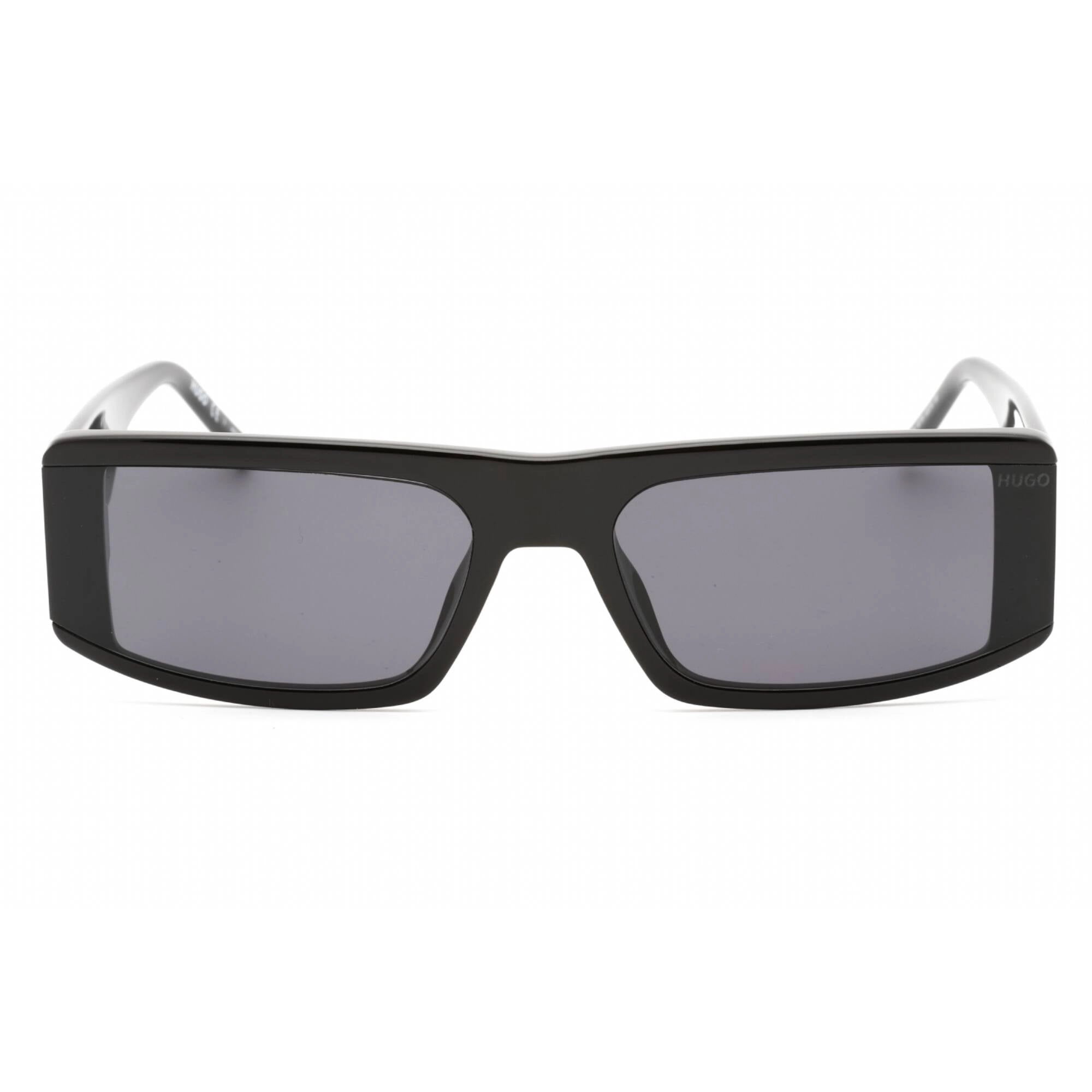 Hugo Men's Sunglasses - Black Plastic Rectangular Full Rim Frame | HG 1193/S 0807 IR