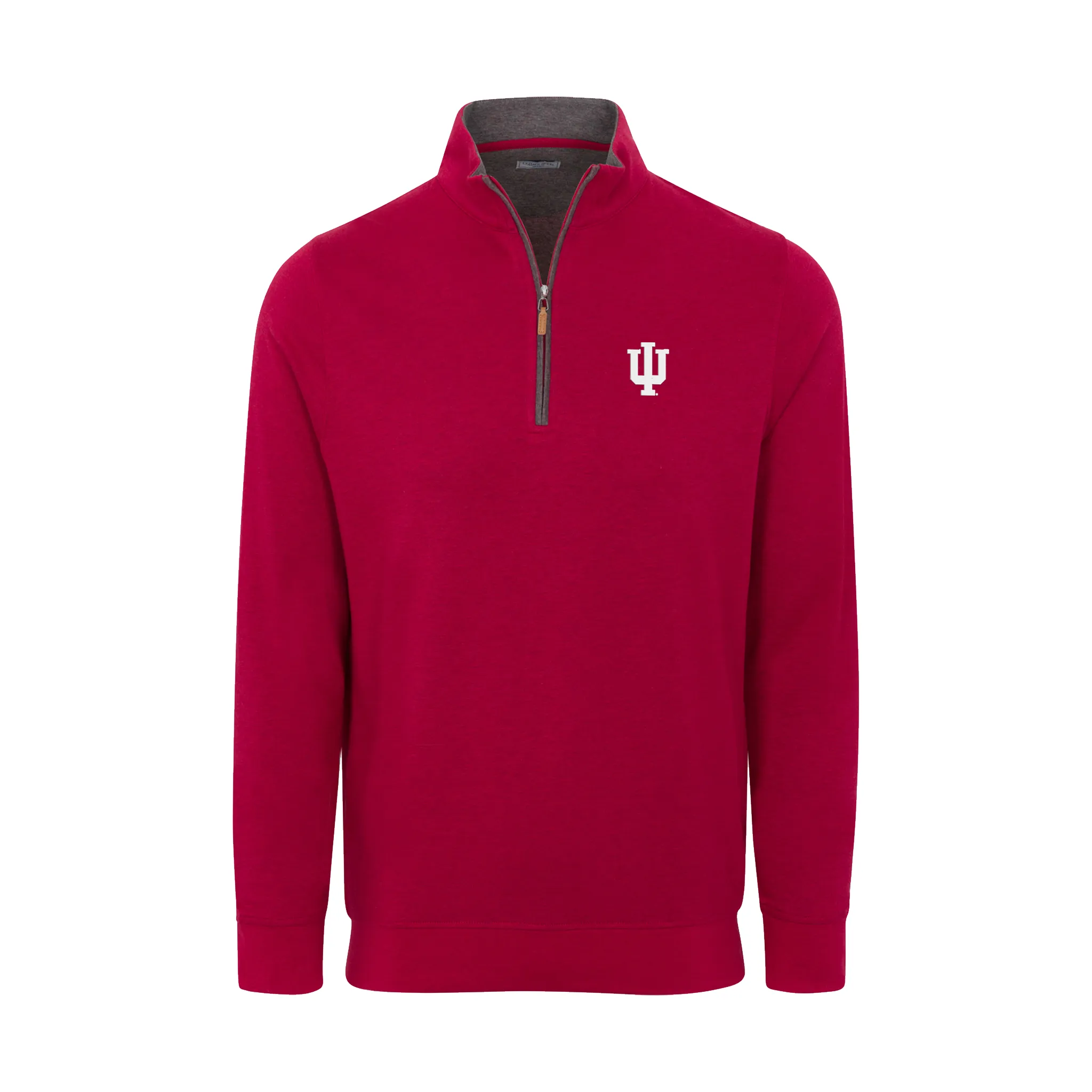 Indiana Red Heather Cloud Cotton Quarter Zip Pullover