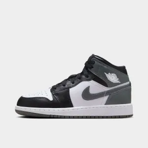 Jordan 1 Mid GS Black / Iron Grey - White