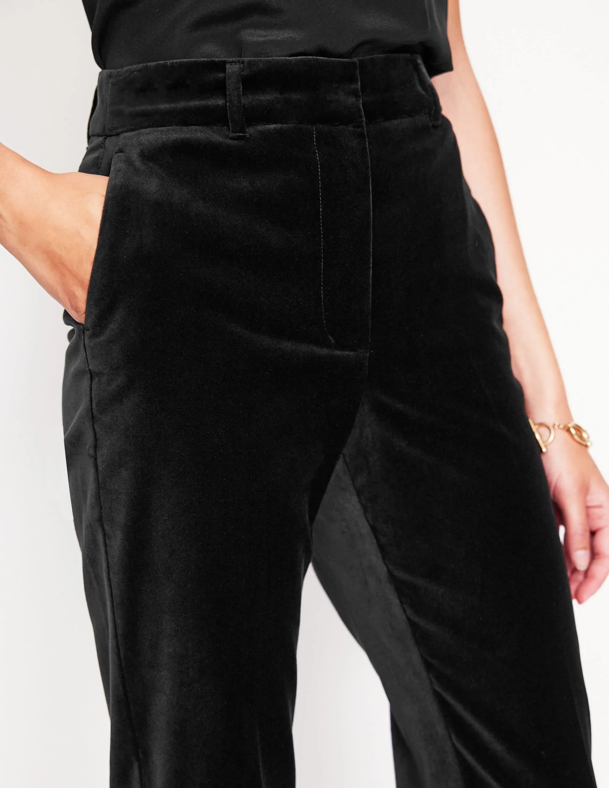 Kew Velvet Trousers-Black