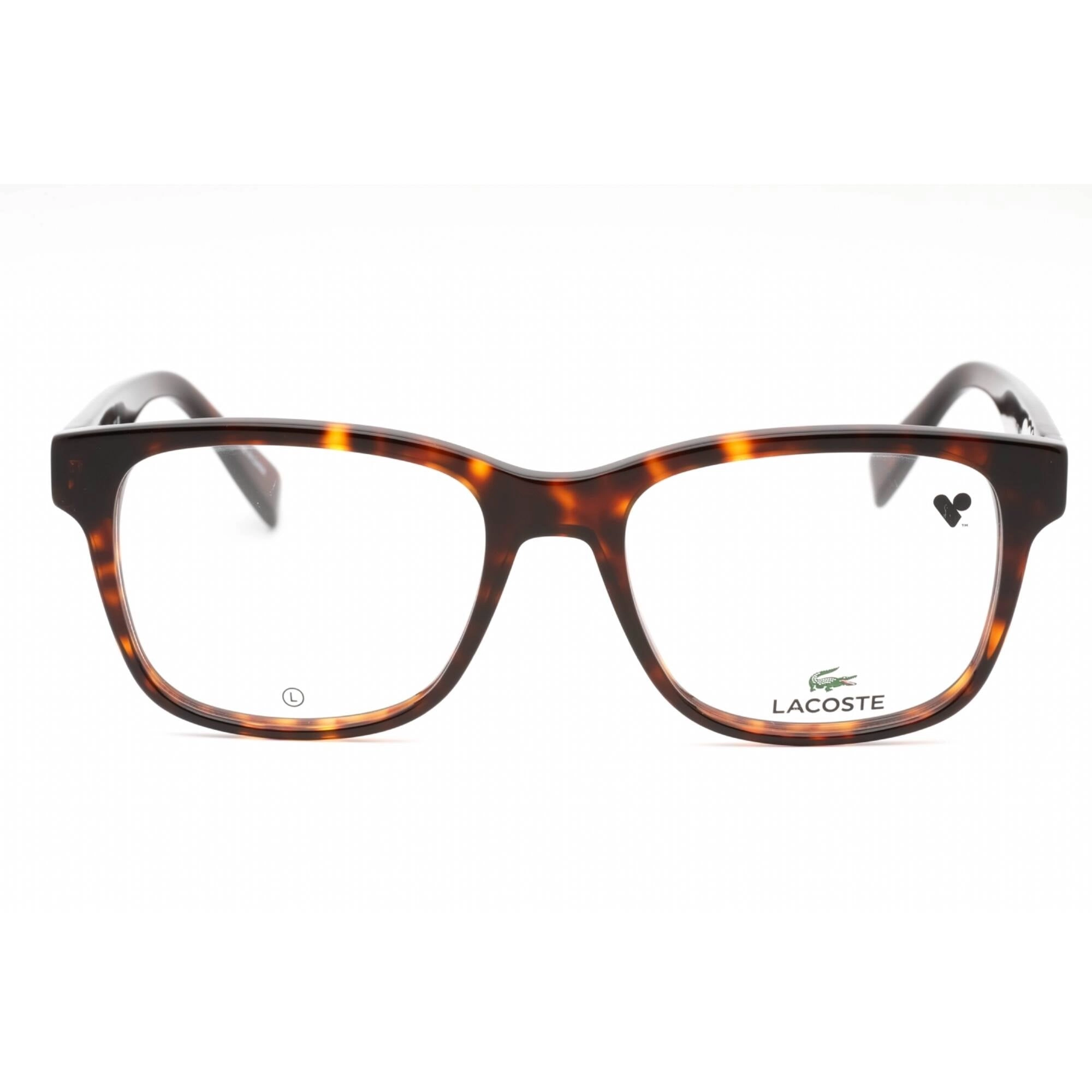 Lacoste Men's Eyeglasses - Dark Havana Plastic Square Shape Full Rim Frame | L2937 230