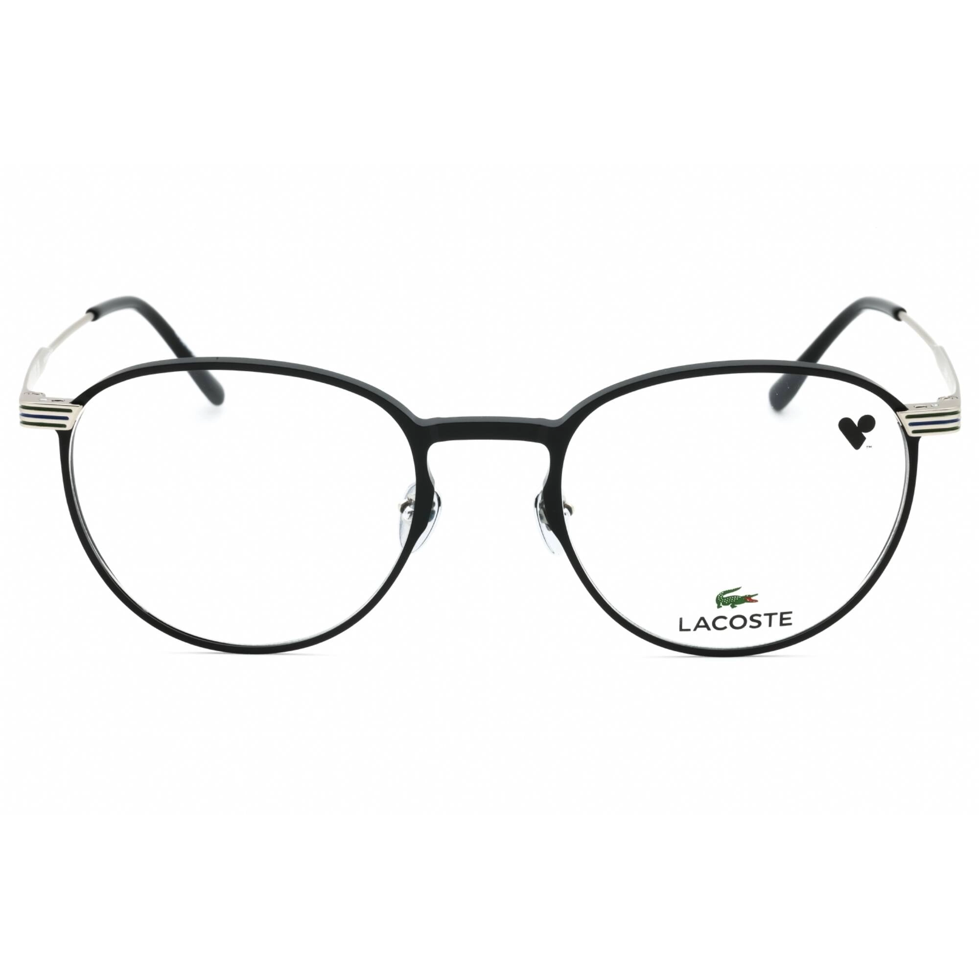 Lacoste Men's Eyeglasses - Matte Black Metal Round Shape Full Rim Frame | L2284E 002