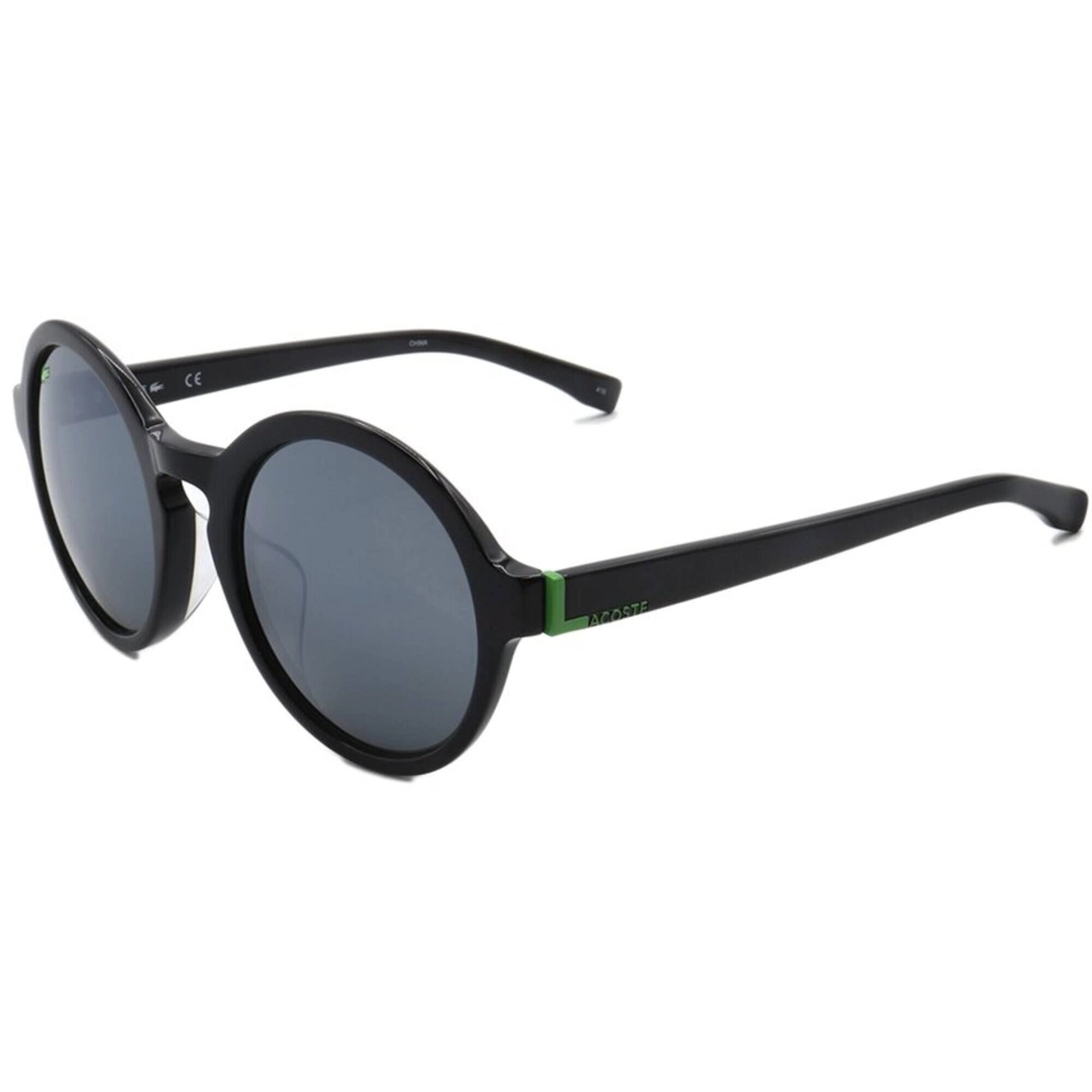 Lacoste Men's Sunglasses - Black Plastic Round Frame Grey Lens | LACOSTE L840SA 001