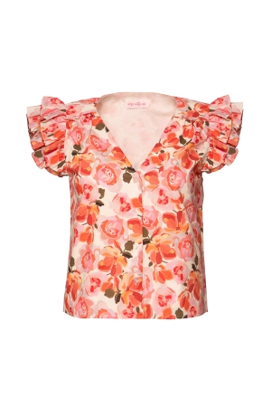Lana Blouse in Pink Floral