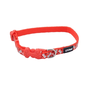 Li'l Pals® Reflective Dog Collar, Orange Bones Petite X-Small