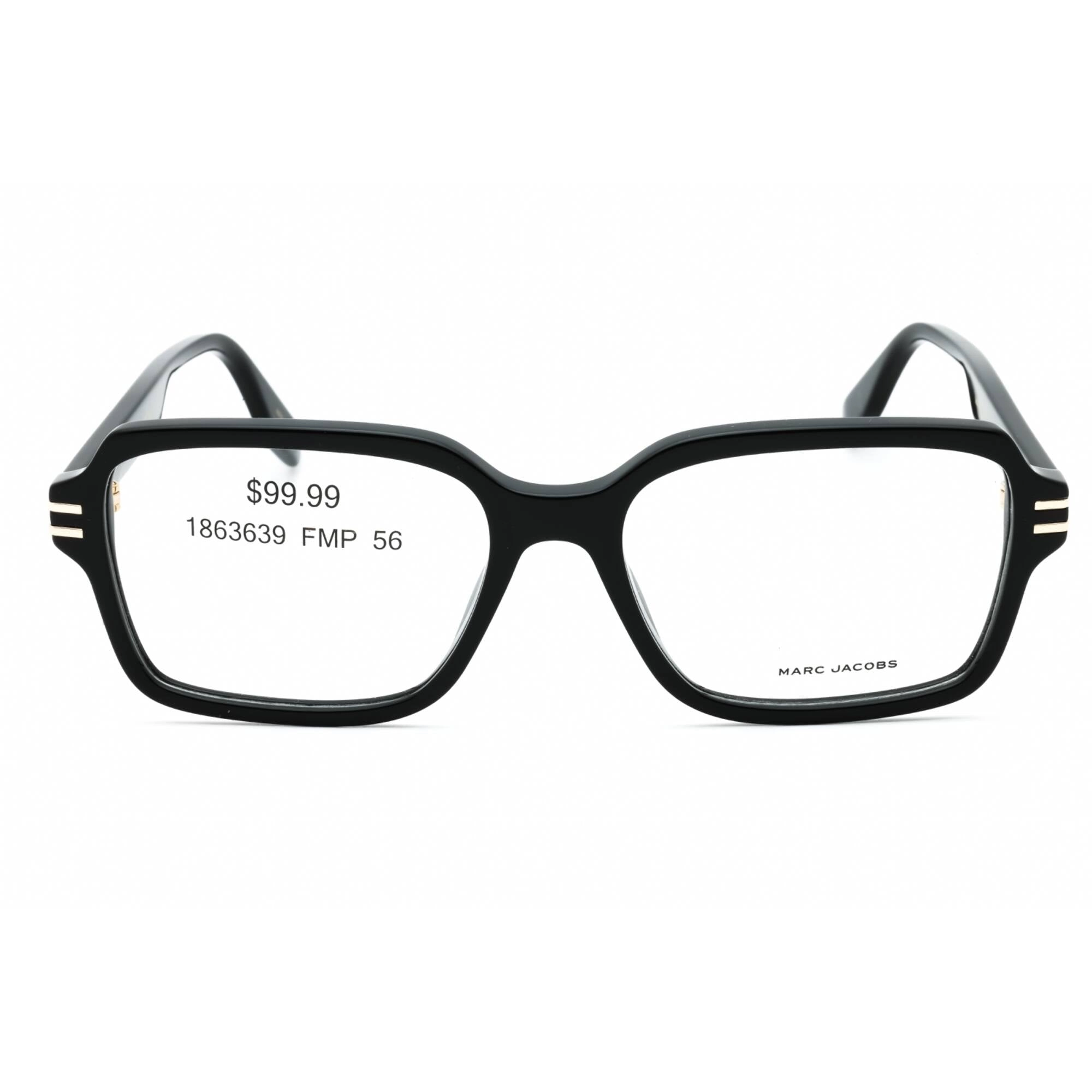 Marc Jacobs Men's Eyeglasses - Black Plastic Square Full Rim Frame | MARC 607 0807 00