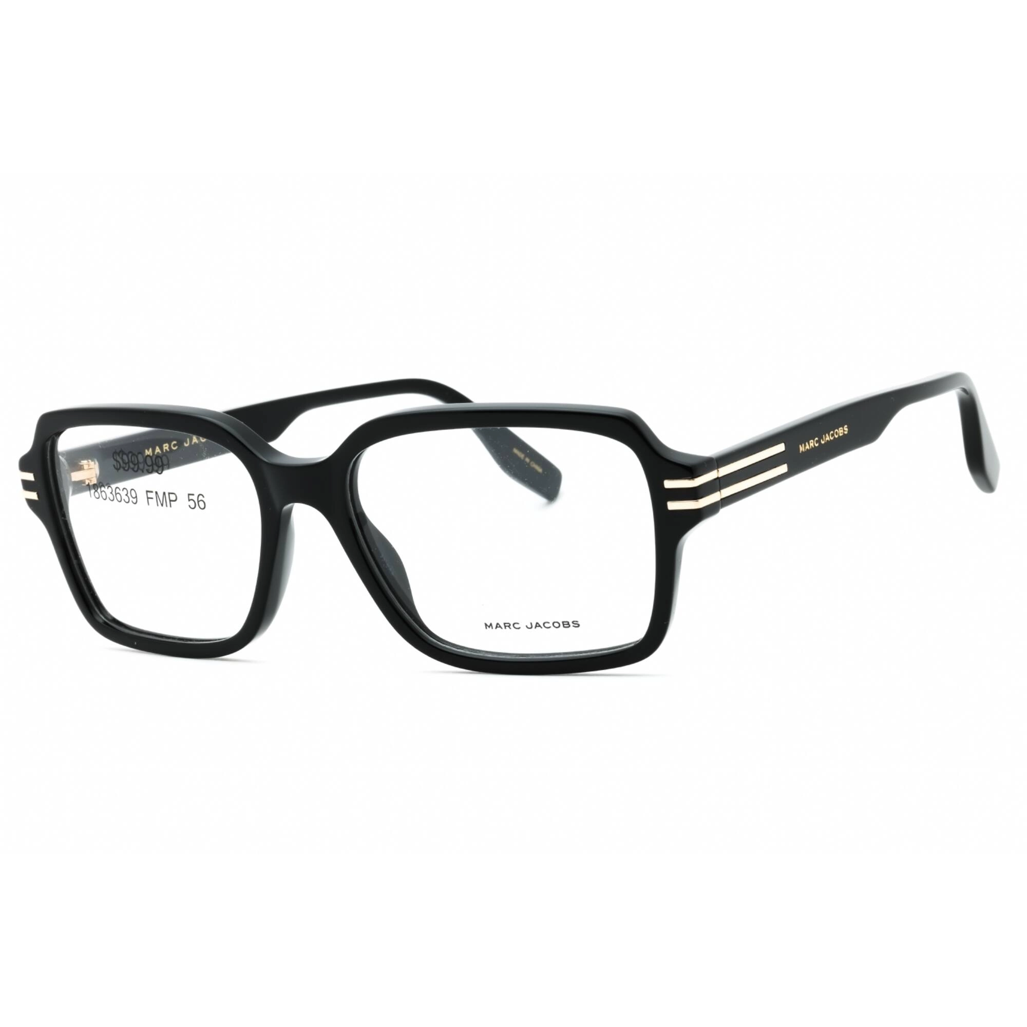 Marc Jacobs Men's Eyeglasses - Black Plastic Square Full Rim Frame | MARC 607 0807 00