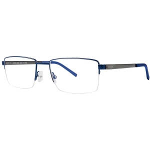 Morel Men's Eyeglasses - Blue Metal Half Rim Rectangular Shape Frame | 30038L BG08