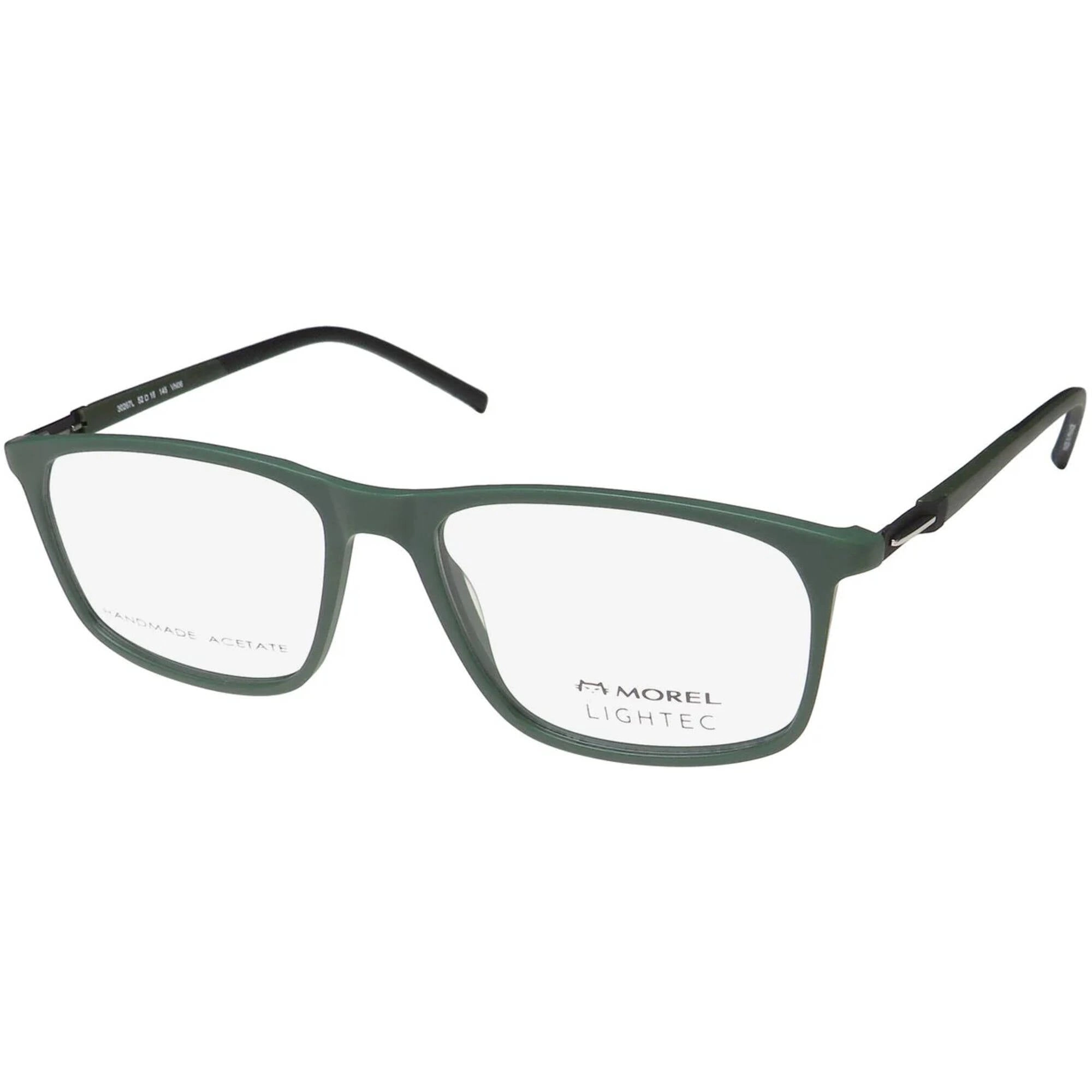 Morel Men's Eyeglasses - Green Plastic Full Rim Rectangular Shape Frame | 30267L VN06