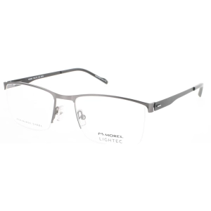 Morel Men's Eyeglasses - Grey Metal Half Rim Rectangular Shape Frame | 30295S SP04