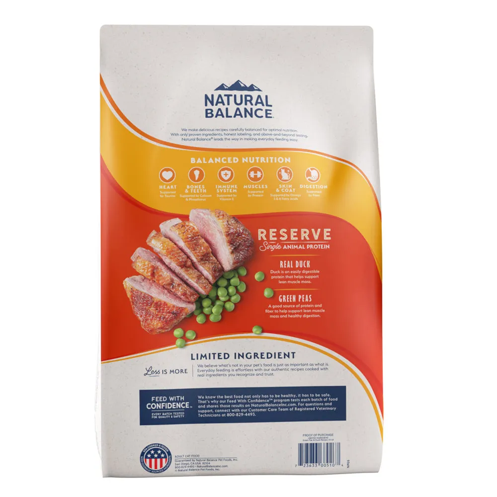 Natural Balance L.I.D. Limited Ingredient Diets Green Pea & Duck Dry Cat Food