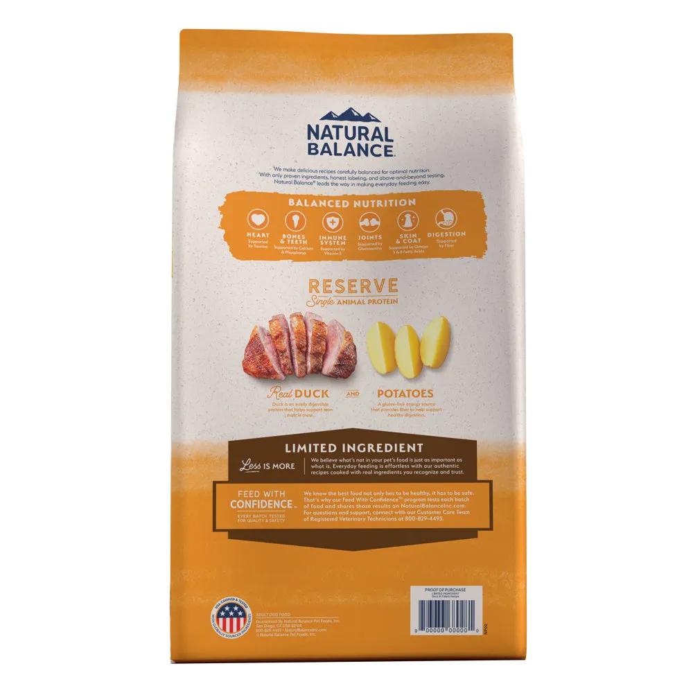 Natural Balance L.I.D. Limited Ingredient Diets Potato & Duck Dry Dog Food