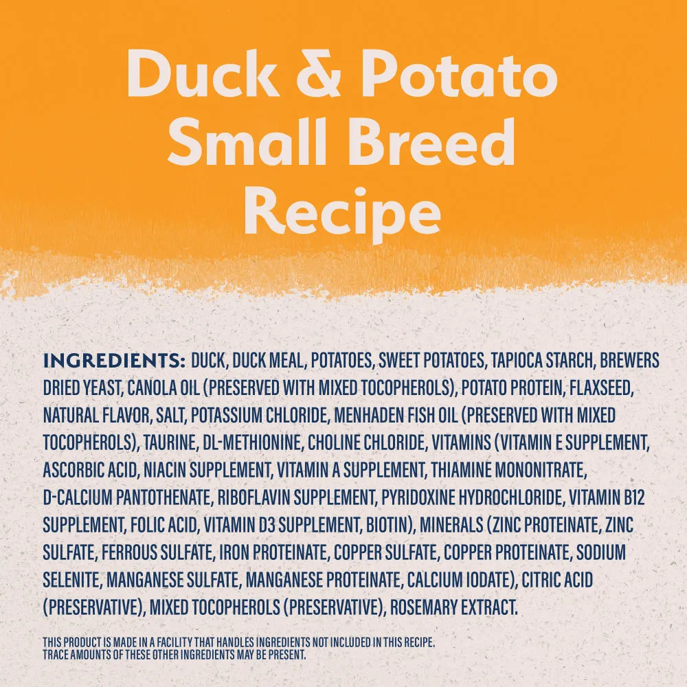 Natural Balance L.I.D. Limited Ingredient Diets Potato & Duck Small Breed Bites Dry Dog Food