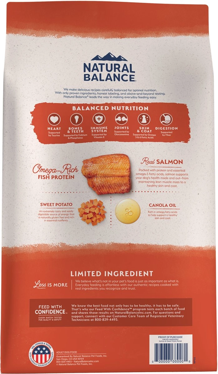 Natural Balance Limited Ingredient Grain-Free Salmon & Sweet Potato Recipe Dry Dog Food