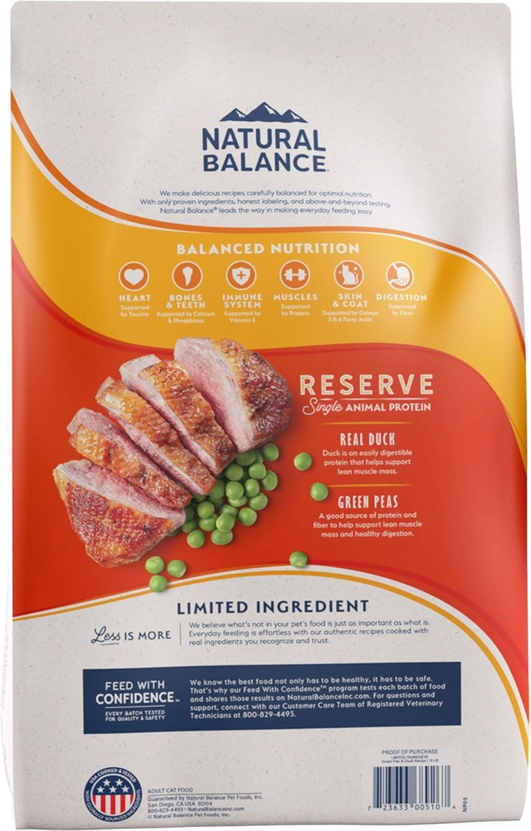 Natural Balance Limited Ingredient Reserve Grain-Free Duck & Green Pea Recipe Dry Cat Food