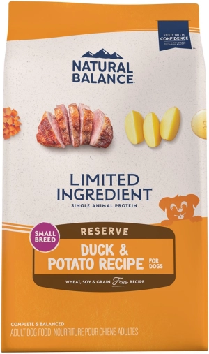 Natural Balance Limited Ingredient Reserve Grain-Free Duck & Potato Small Breed Bites Recipe Dry Dog Food