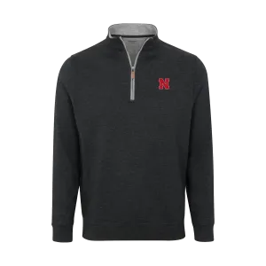 Nebraska Charcoal Heather Cloud Cotton Quarter Zip Pullover