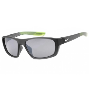 Nike Men's Sunglasses - Matte Dark Grey Plastic Rectangular Full Rim | CT8179 021