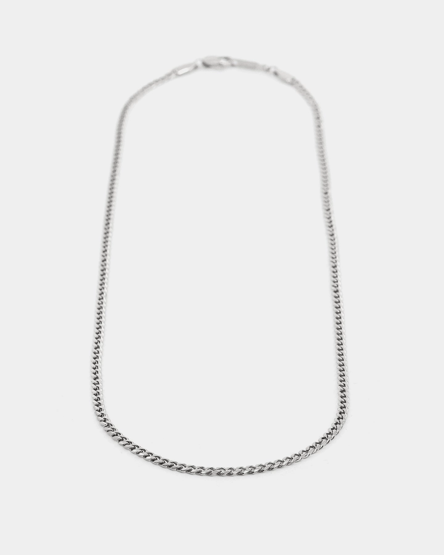 NXS 2.7MM Diamond Cut Curb Chain White Gold