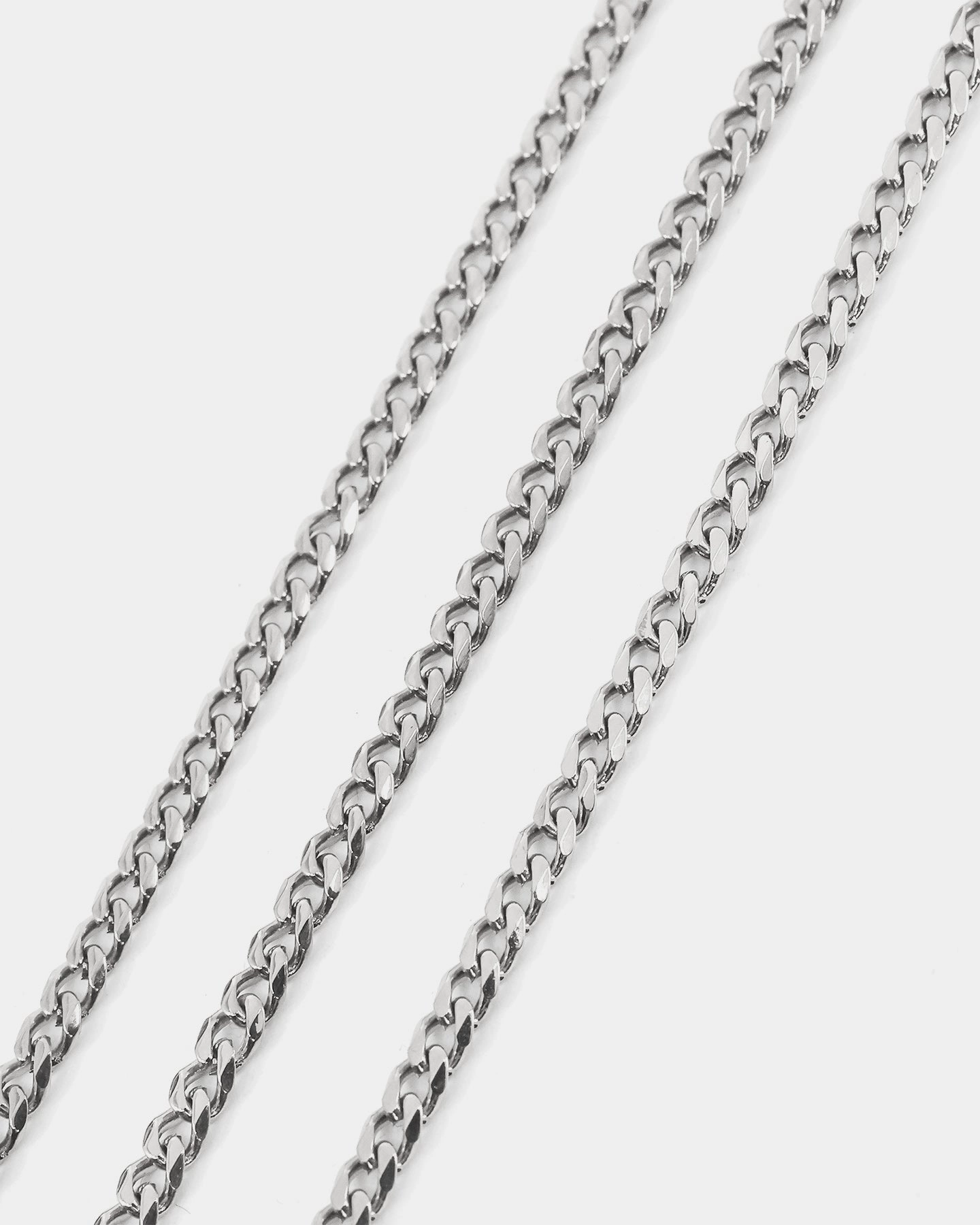 NXS 2.7MM Diamond Cut Curb Chain White Gold