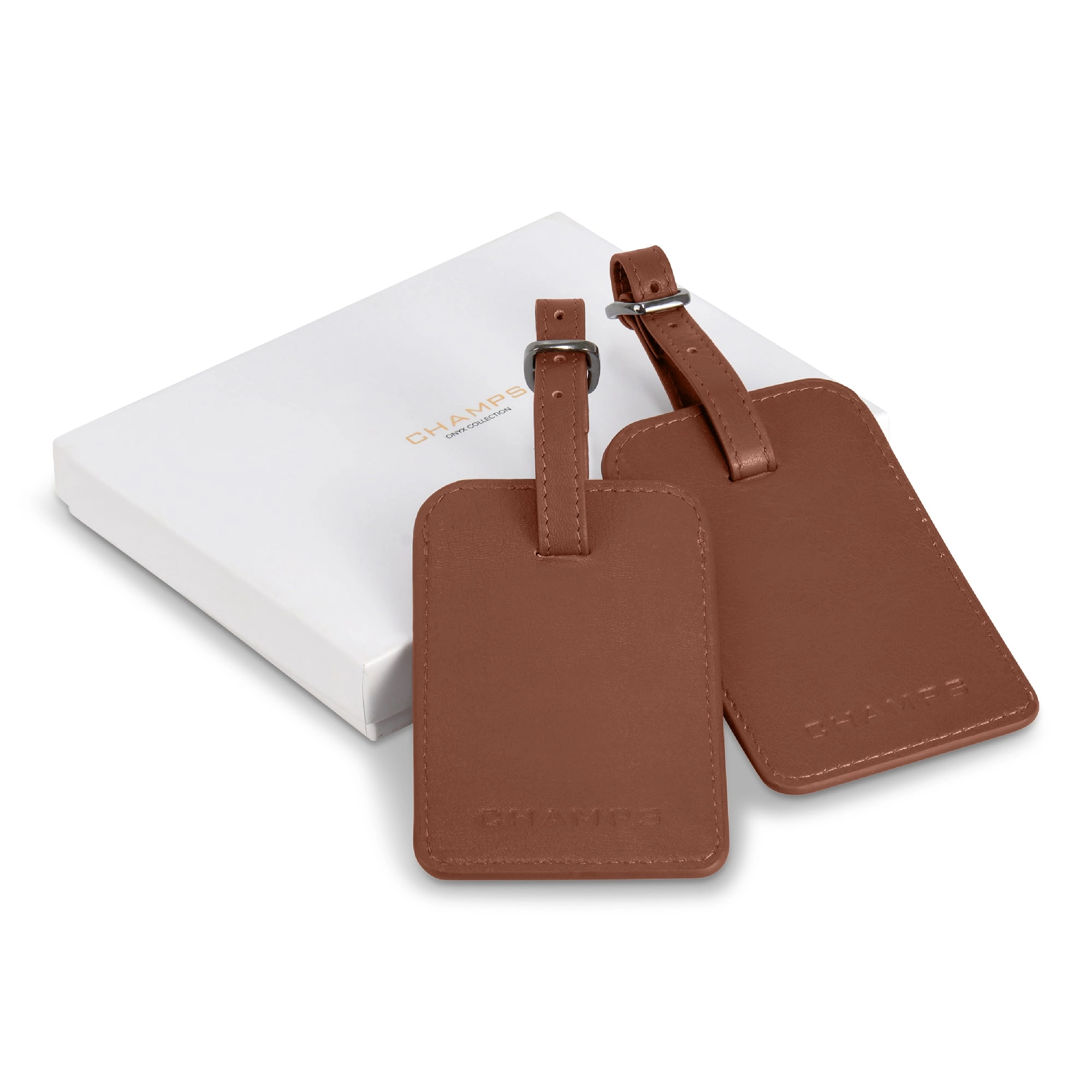 Onyx / Leather Luggage Tags *Drop Ship*