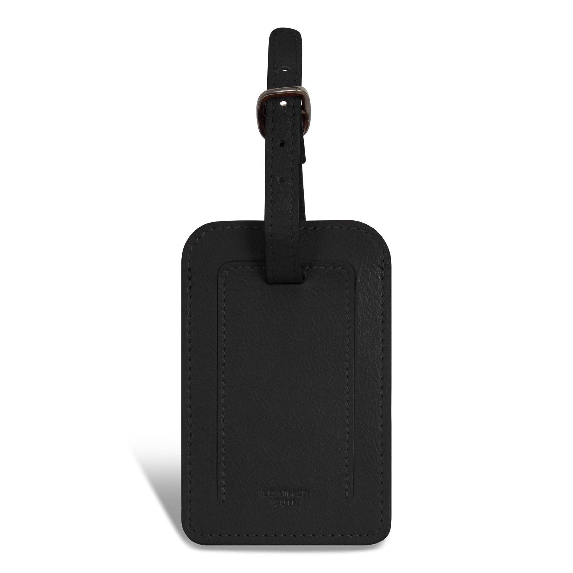 Onyx / Leather Luggage Tags *Drop Ship*