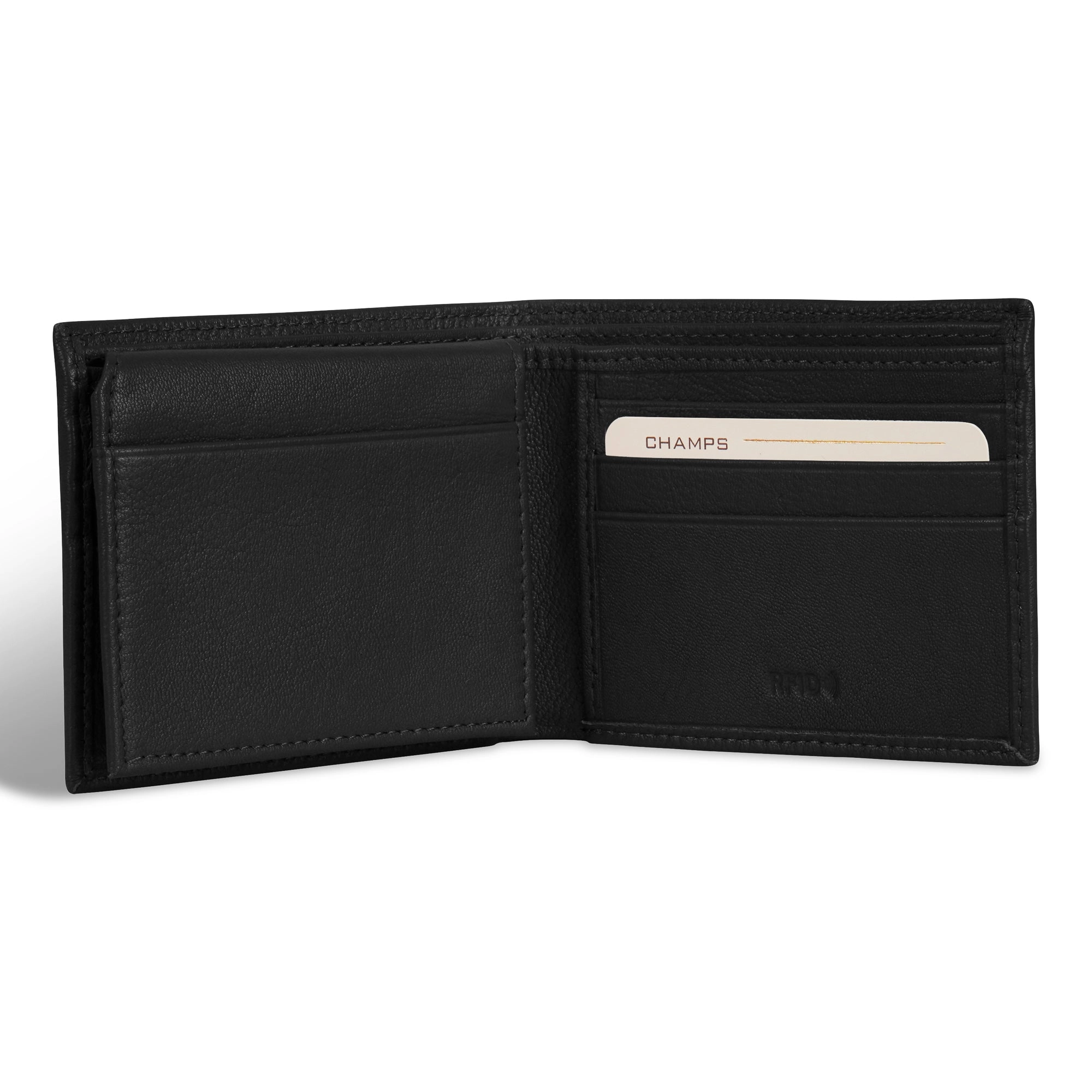 Onyx / Leather Top Wing Wallet *Drop Ship*