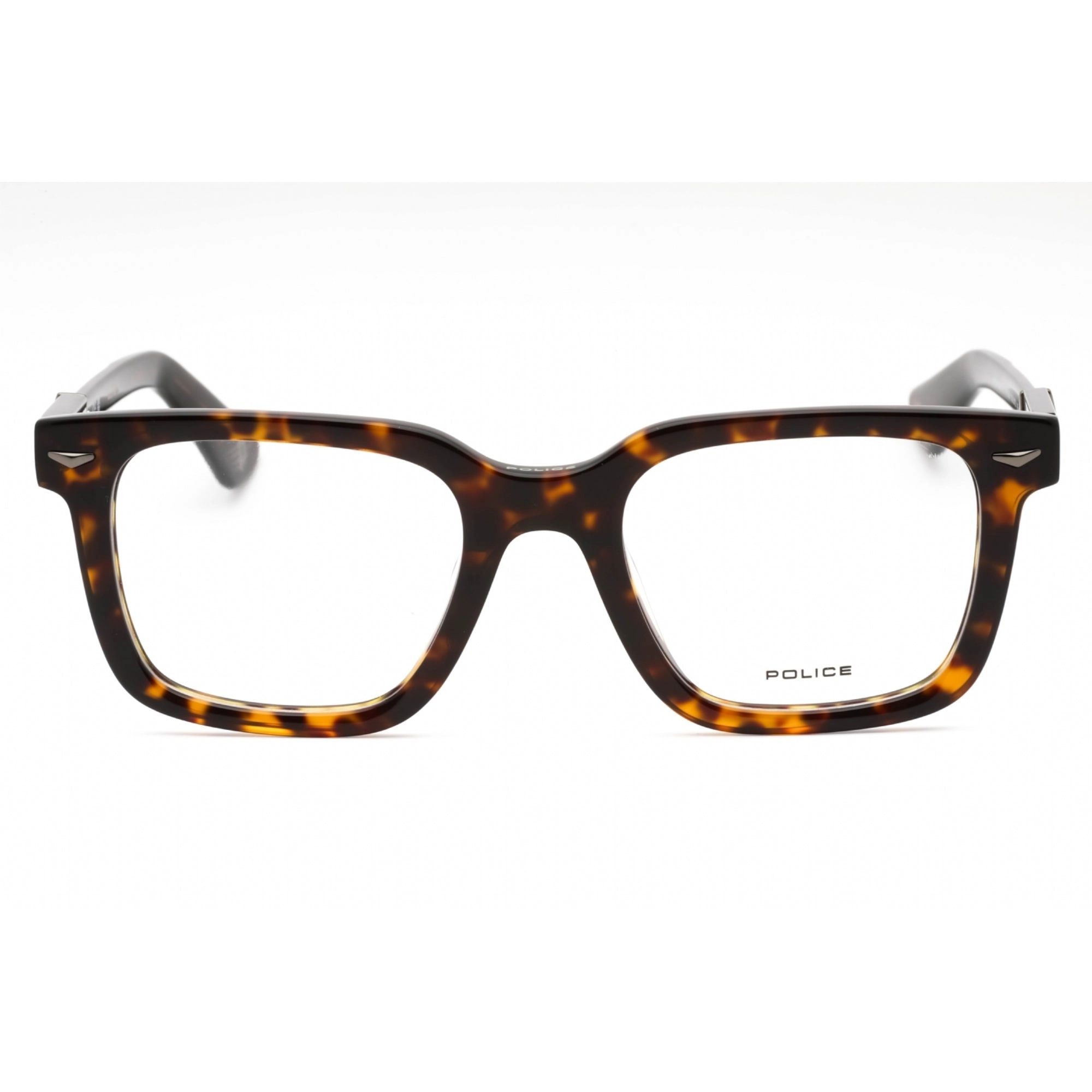 Police Men's Eyeglasses - Dark Tortoise Plastic Square Full Rim Frame | VPLG80 0722