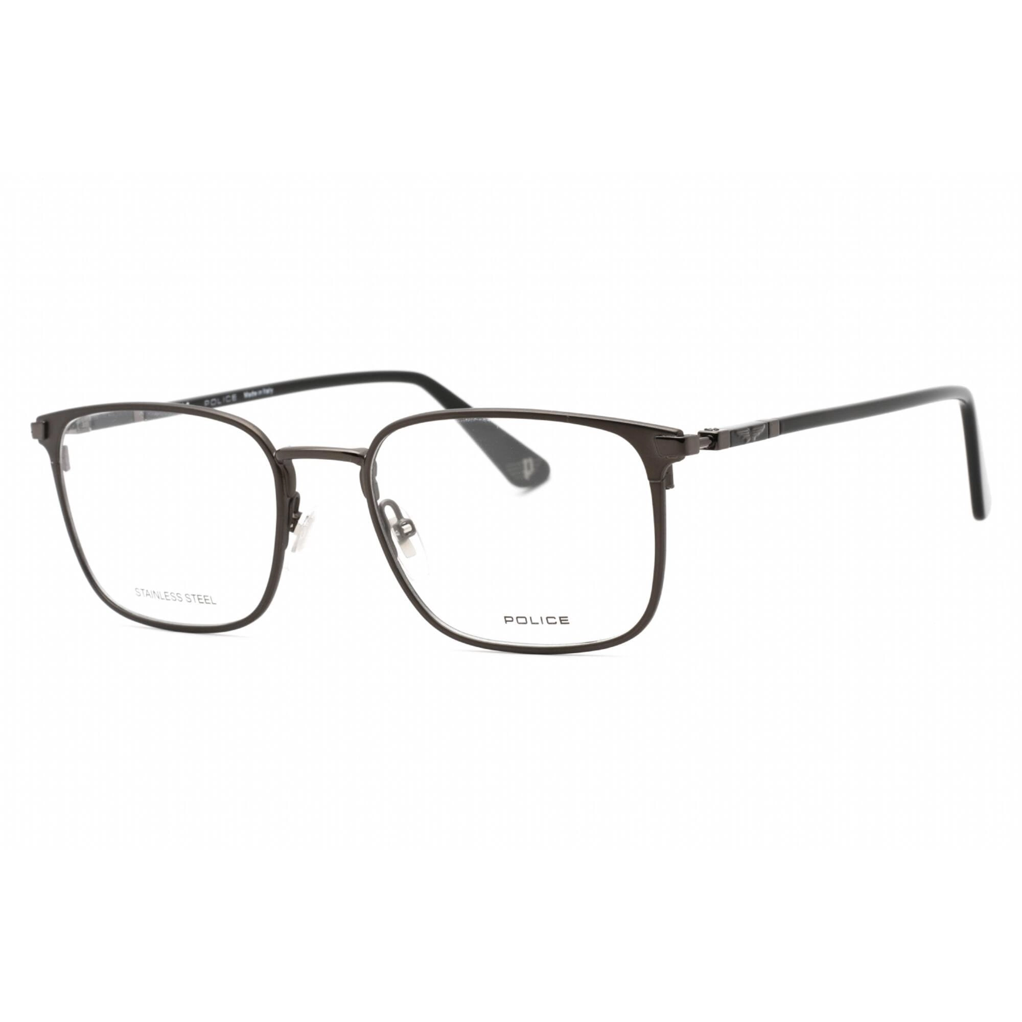 Police Men's Eyeglasses - Shiny Black W/Shiny Gunmetal Full Rim Frame | VPLE96 08GF