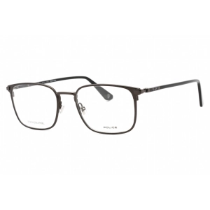 Police Men's Eyeglasses - Shiny Black W/Shiny Gunmetal Full Rim Frame | VPLE96 08GF