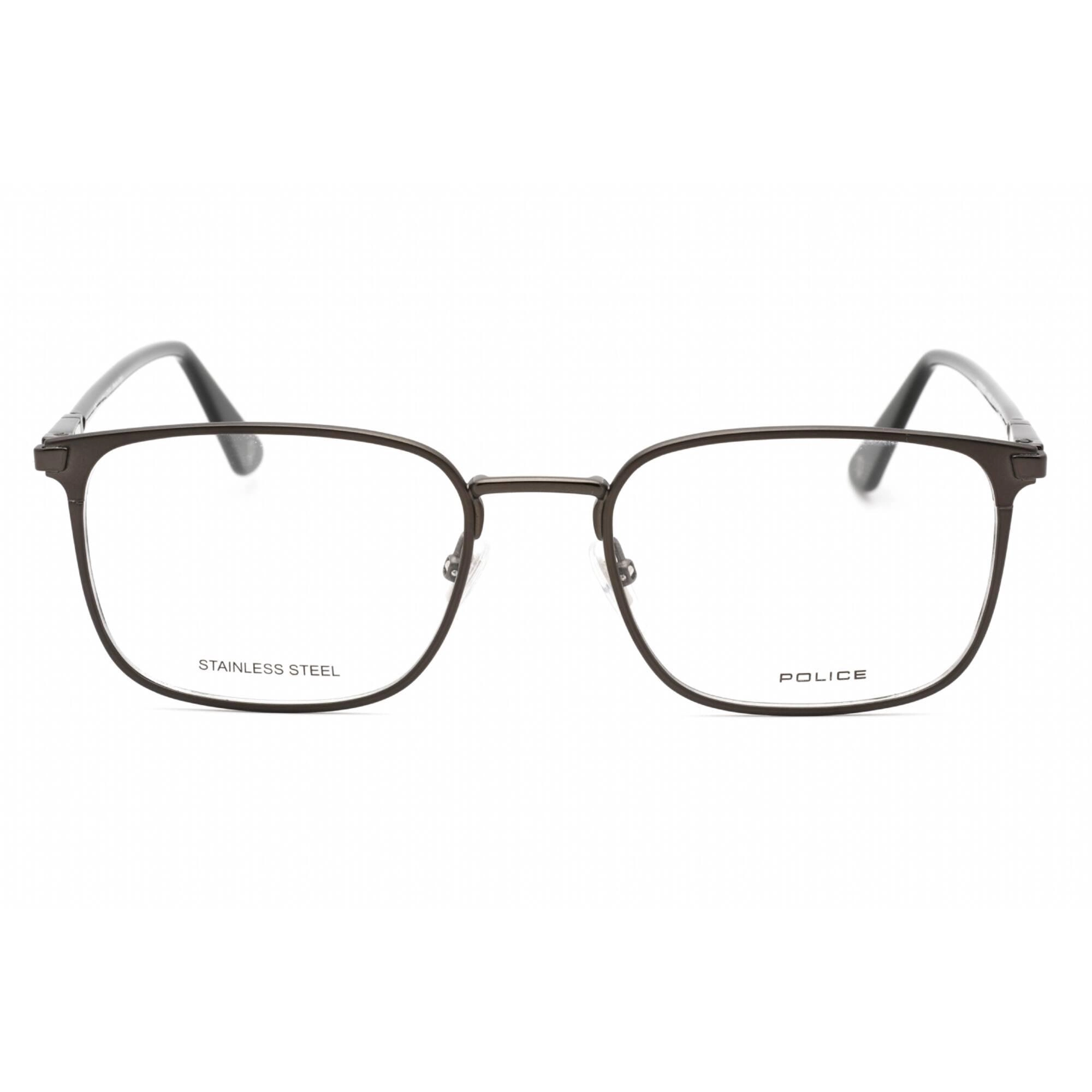 Police Men's Eyeglasses - Shiny Black W/Shiny Gunmetal Full Rim Frame | VPLE96 08GF
