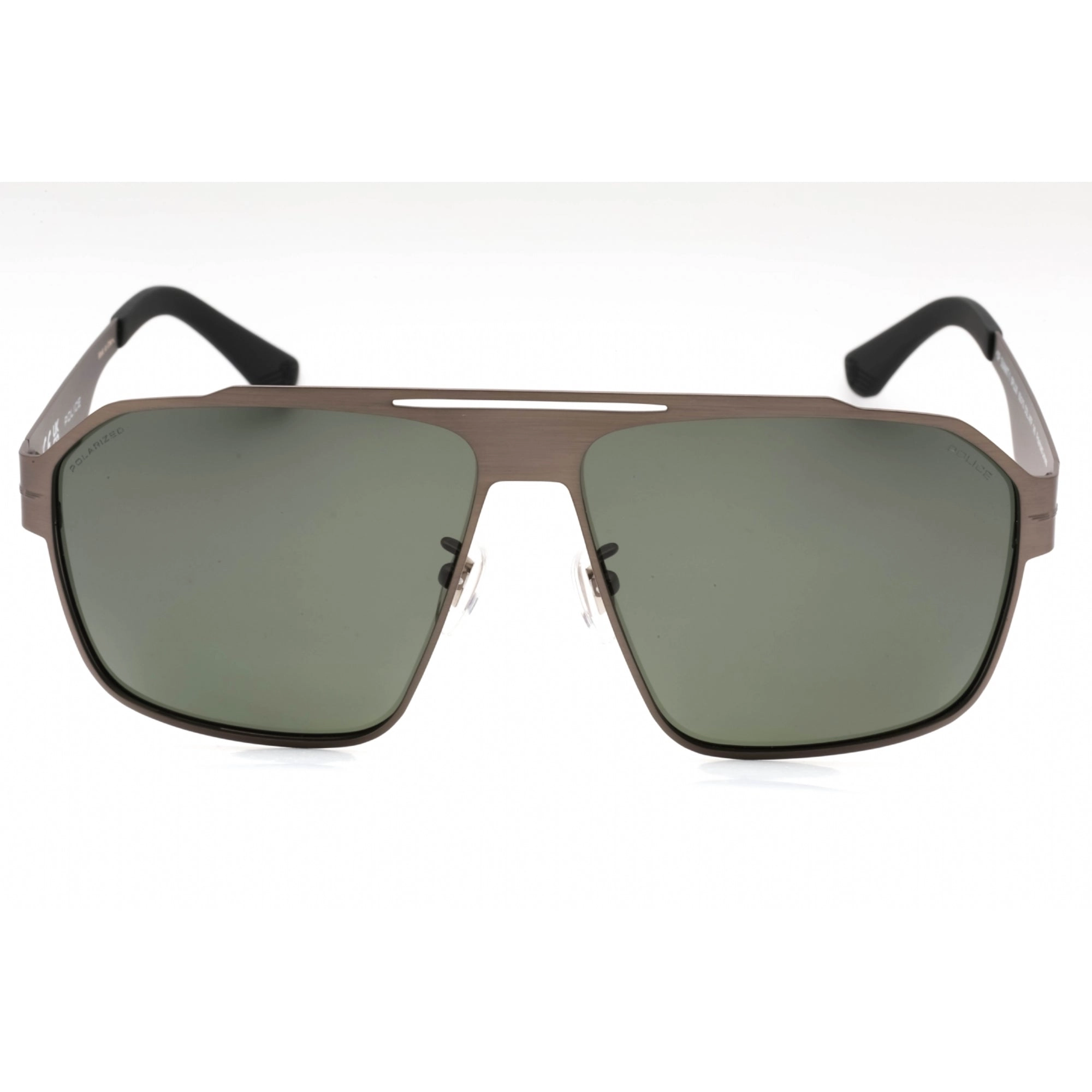 Police Men's Sunglasses - Brushed Gunmetal Metal Pilot Full Rim Frame | SPLL08 I47P