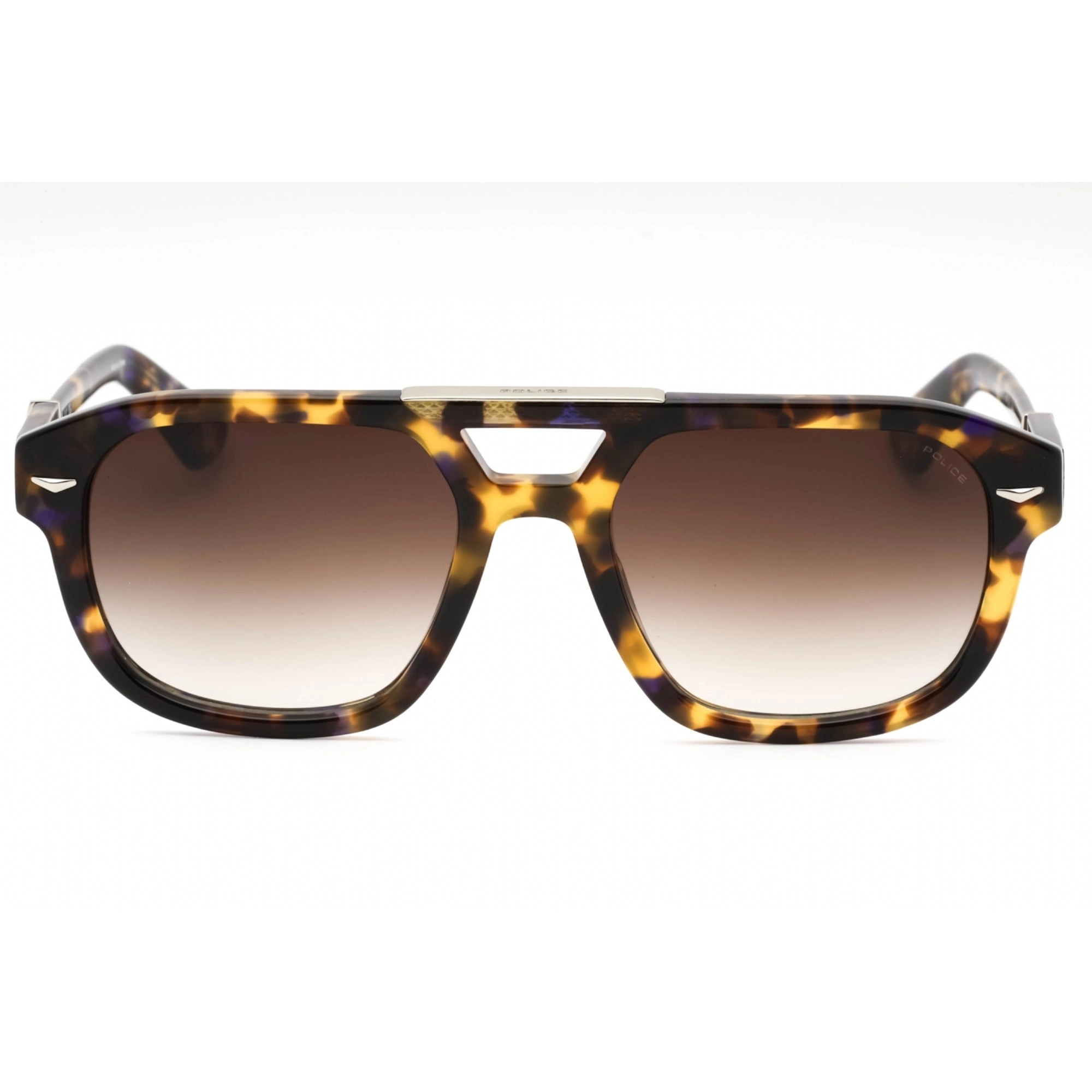 Police Men's Sunglasses - Tortoise Plastic Frame Gradient Brown Lens | SPLL19 0744