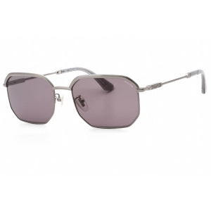 Police Men's Sunglasses - Total Shiny Satin Ruthenium Geometric Frame | SPLF73M 0A21