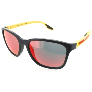 Prada Men's Sunglasses - Black Rubber Acetate Cat Eye Full Rim Frame | 0PS02WS 08W08F