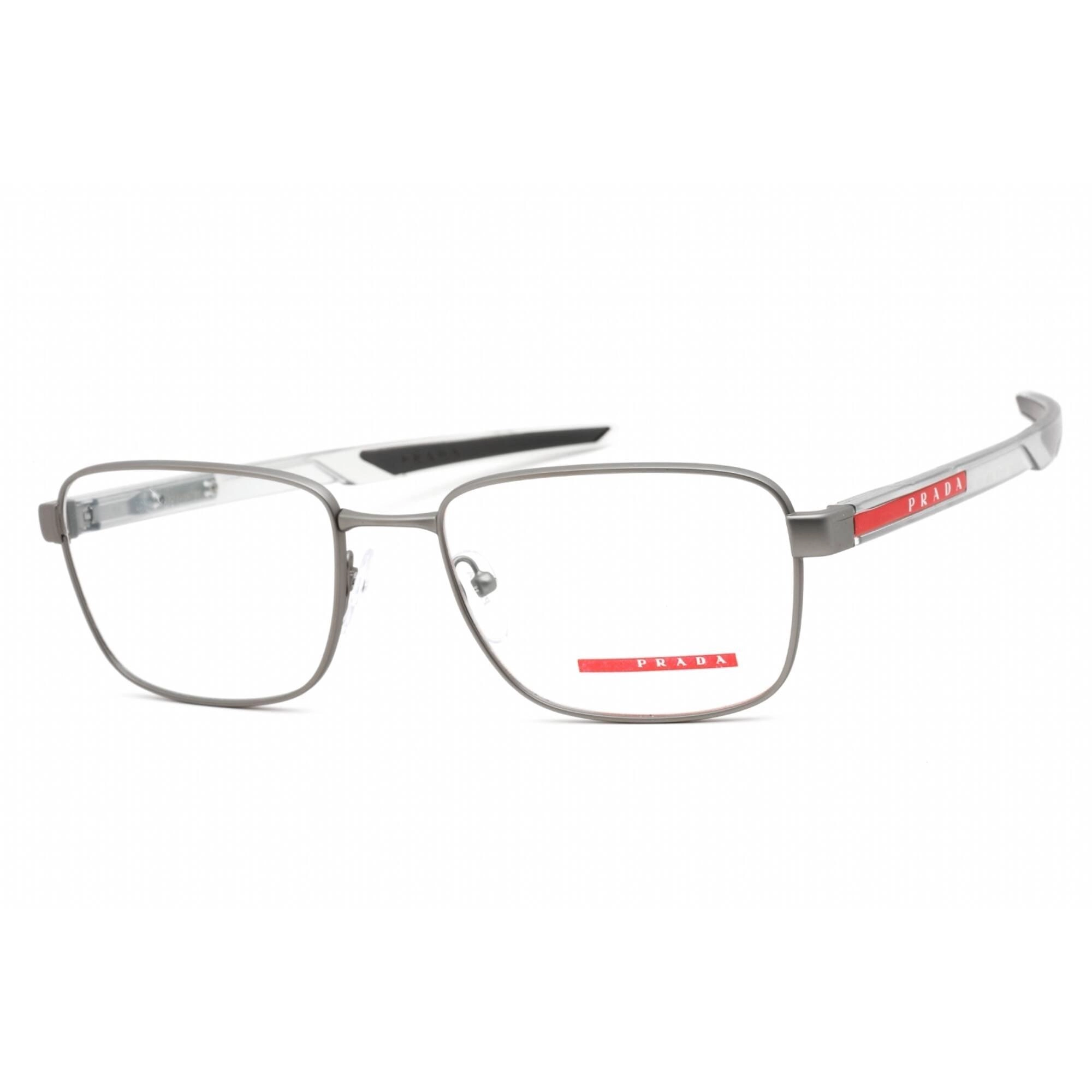Prada Sport Men's Eyeglasses - Full Rim Rectangular Grey Metal Frame | 0PS 54OV DG11O1