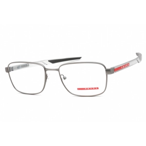 Prada Sport Men's Eyeglasses - Full Rim Rectangular Grey Metal Frame | 0PS 54OV DG11O1