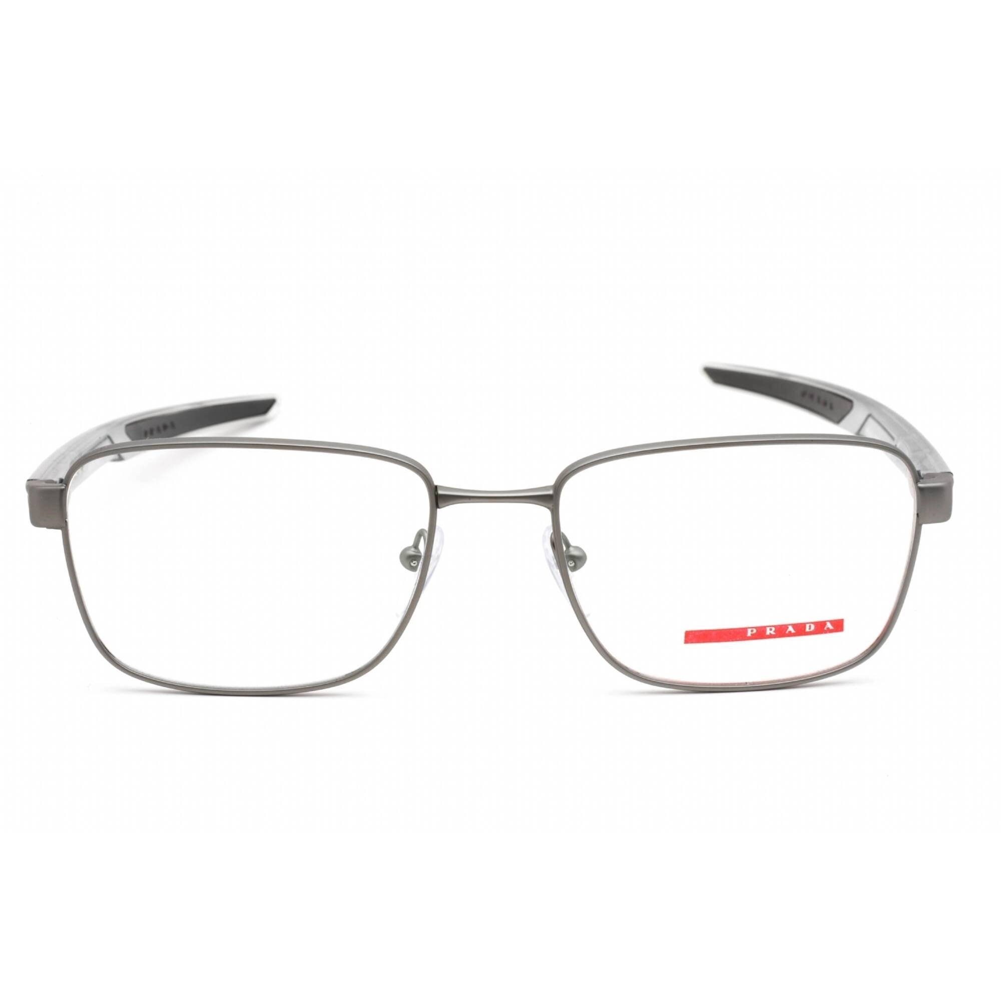 Prada Sport Men's Eyeglasses - Full Rim Rectangular Grey Metal Frame | 0PS 54OV DG11O1